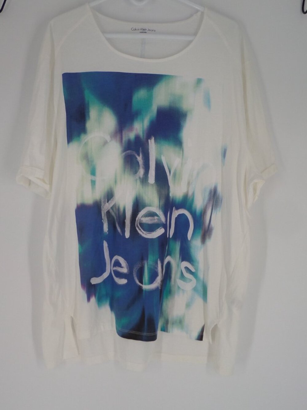 Calvin Klein Jeans Vintage Men's White Tee Shirt Size XXL NWOT